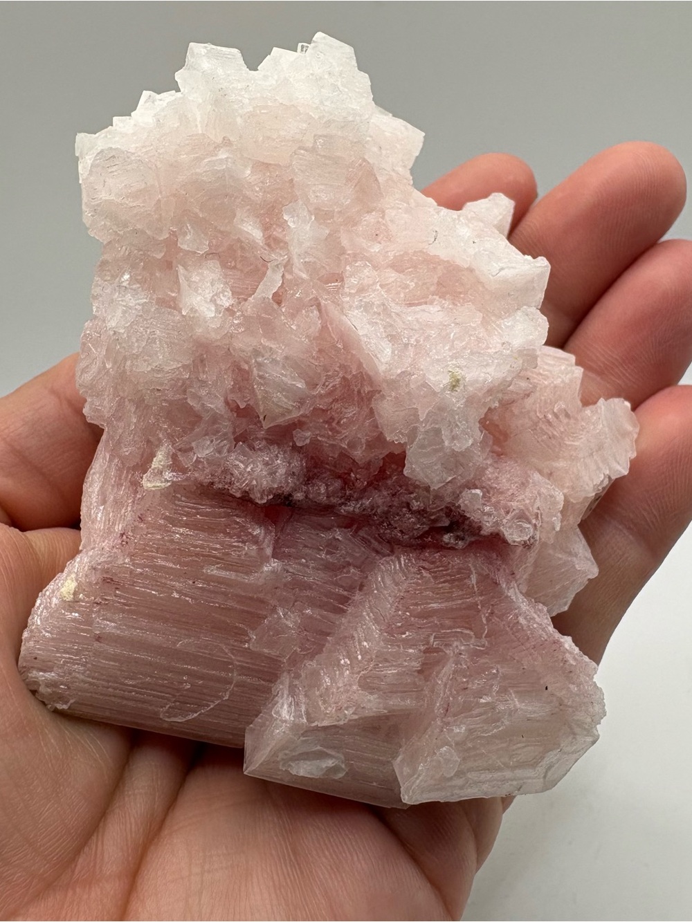 Natural Pink Halite Crystal Specimen